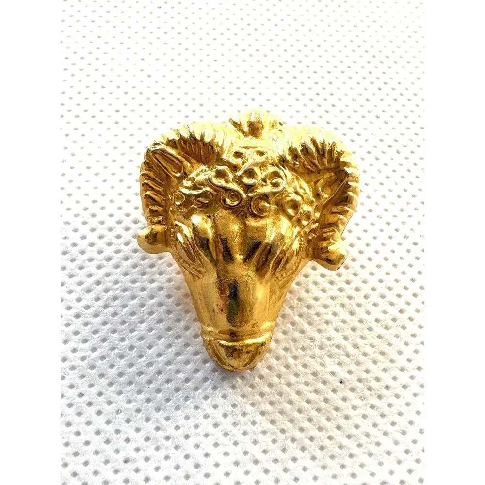 Vintage MMA Metropolitan Museum Art Ram Head Brooch Pendant Egyptian Revival